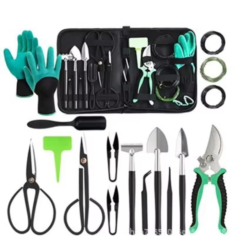 Gardening Tools Shovel - Multifunctional 24-Piece Ergonomic Stainless Steel Garden